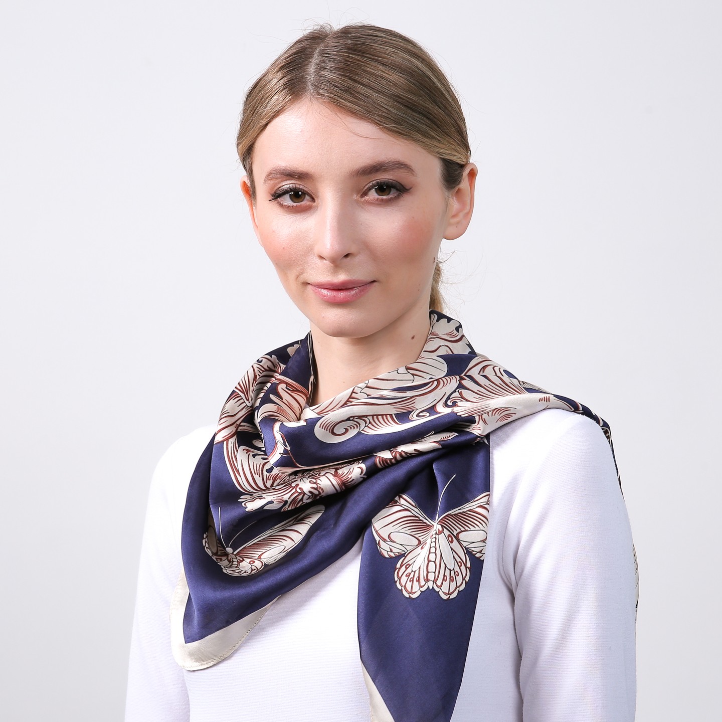Хустка жіноча LuckyLOOK Вірджині 90х90 см Різнокольоровий 728-189