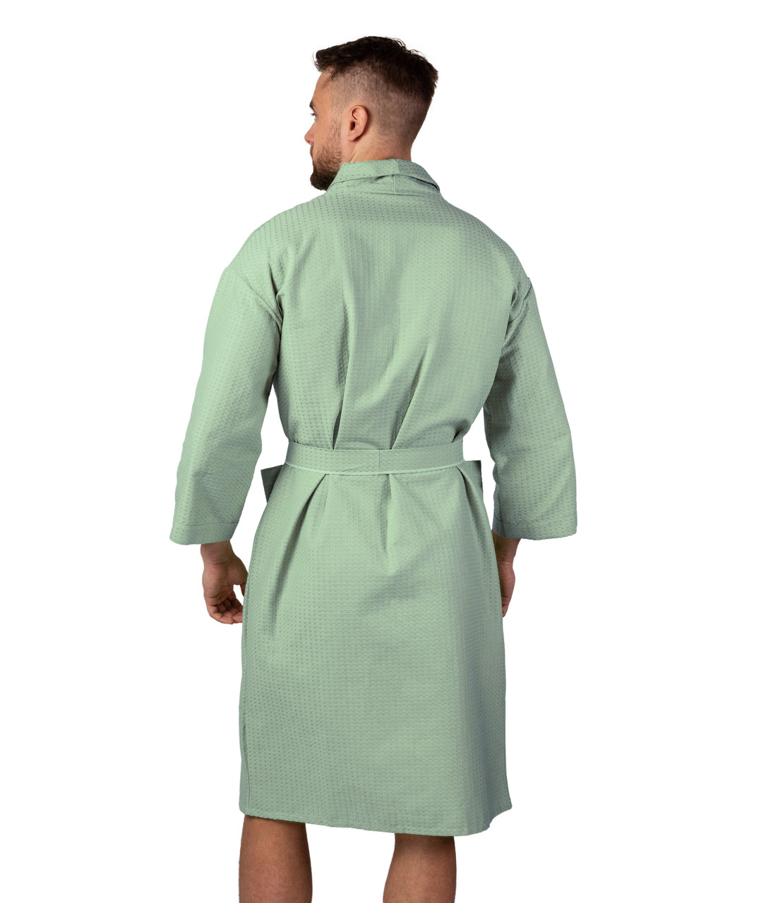 Вафельный халат Luxyart Кимоно XL Мятный (LS-8794)