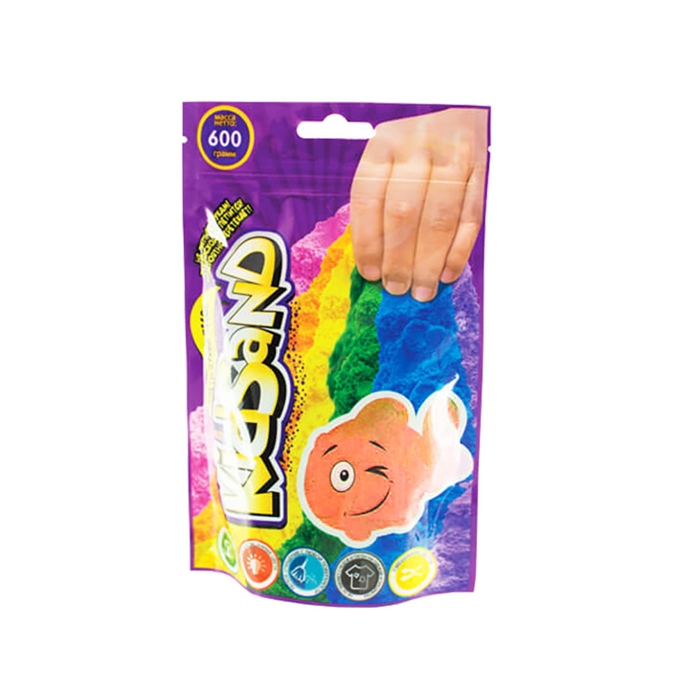 Кинетический песок "KidSand" Danko Toys KS-03-02 пакет 600 гр Оранжевый