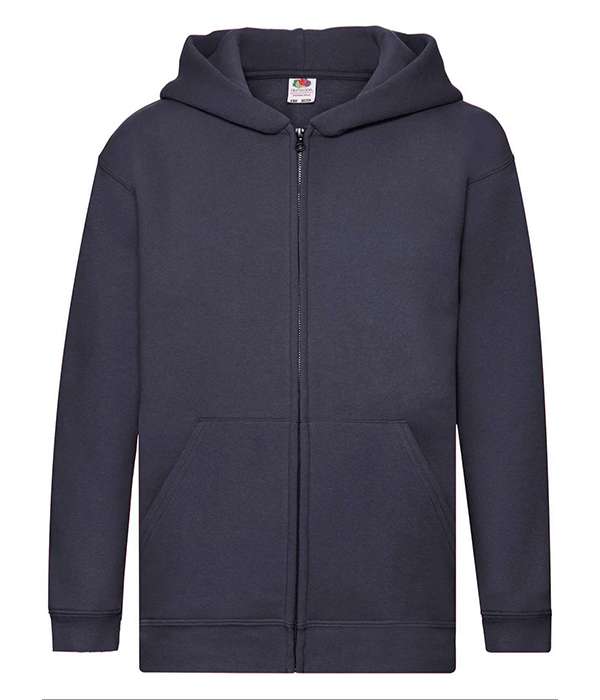 Толстовка Fruit of the loom Premium hooded sweat jacket Kids 140 см Темно-синий (62-035-0)