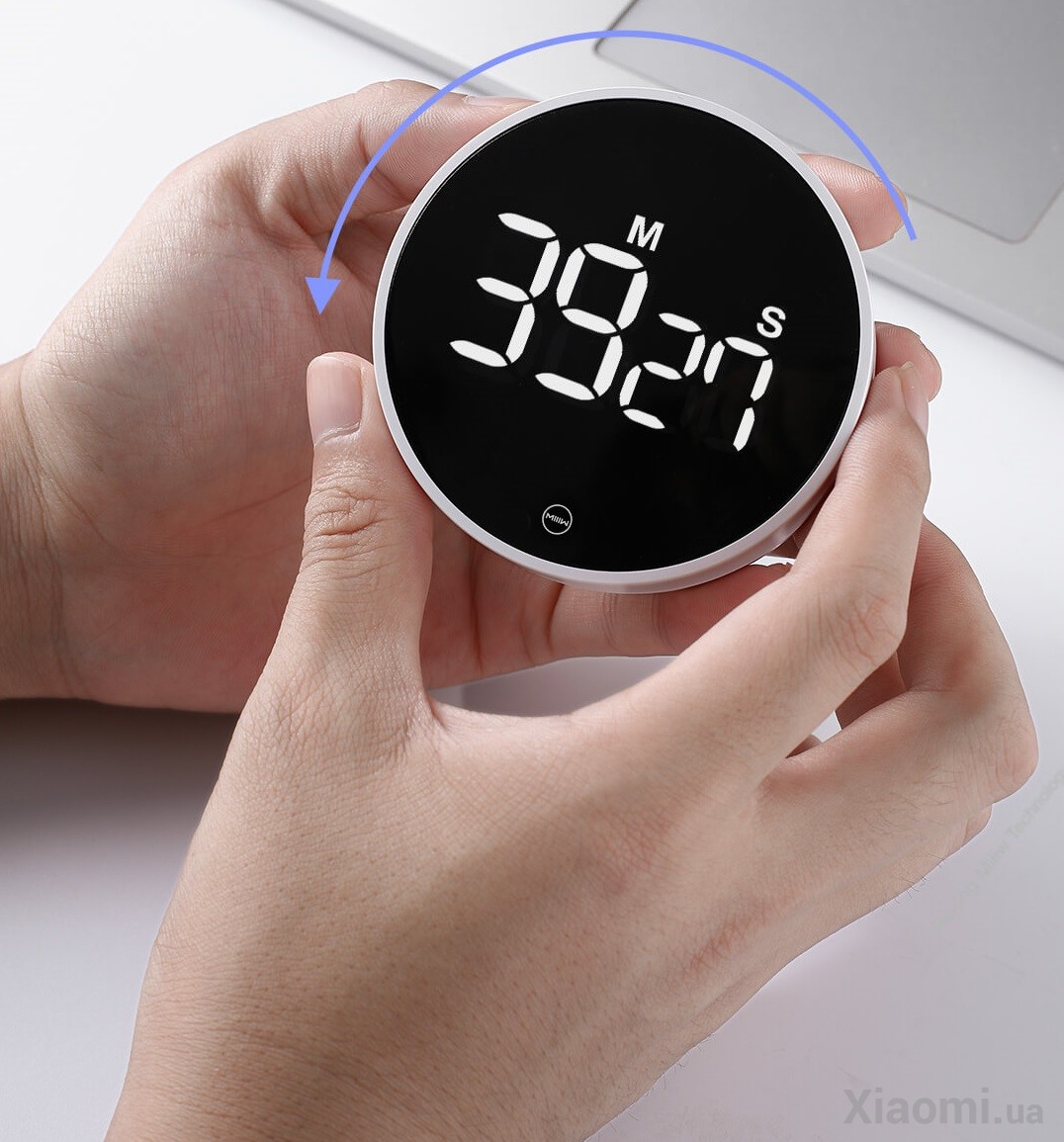 Электронный таймер с дисплеем и магнитной основой Xiaomi MIIIW rotating timer NK5260 Белый