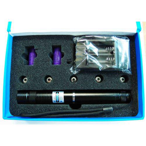 Лазерна указка з насадками Спартак Blue Laser YXB 008 50000 mW Black (007107)