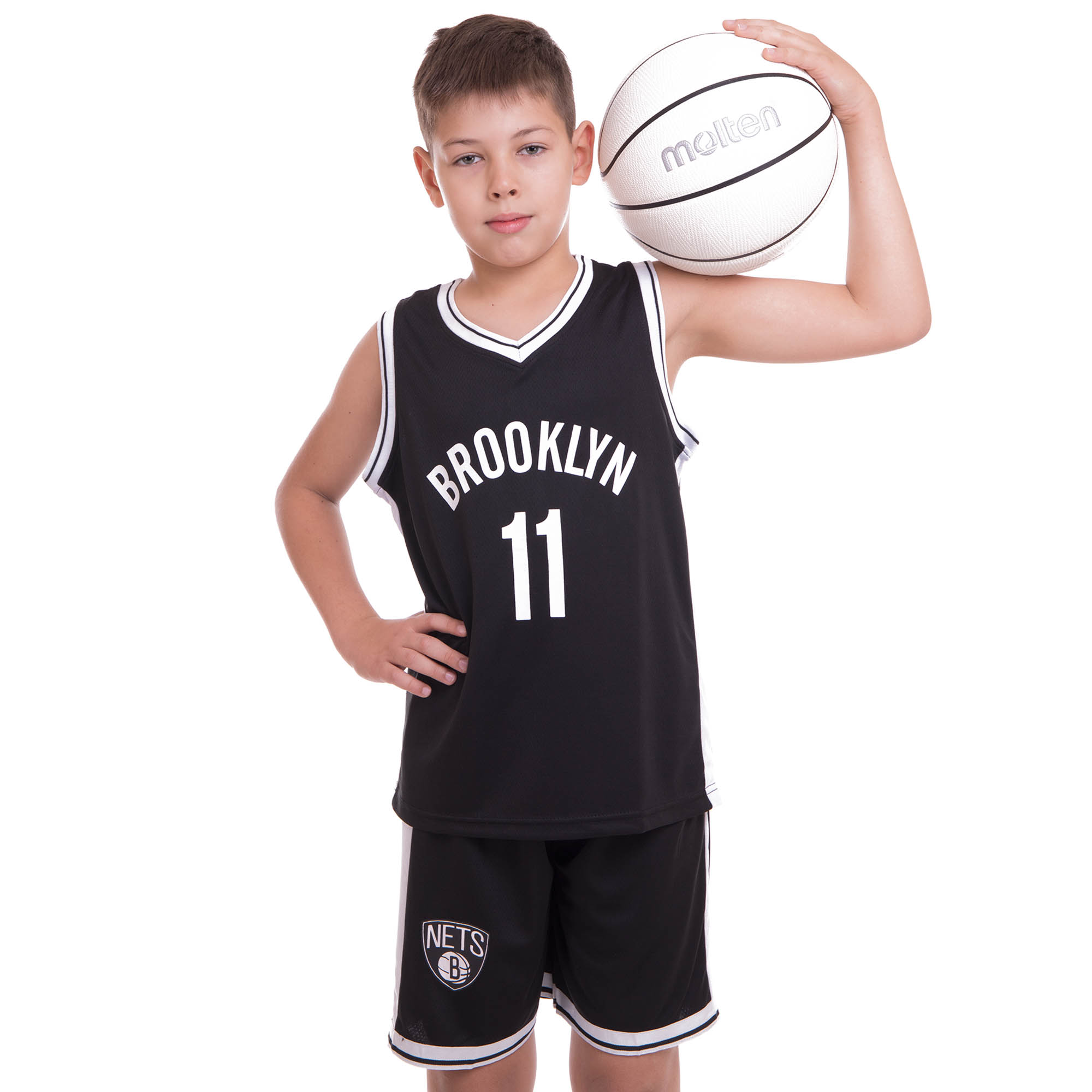 Форма баскетбольная детская NBA BROOKLYN 11 SP-Sport 3578 М Черный-Белый