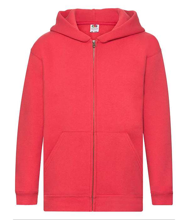 Толстовка Fruit of the loom Premium hooded sweat jacket Kids 116 см Красный (62-035-0)