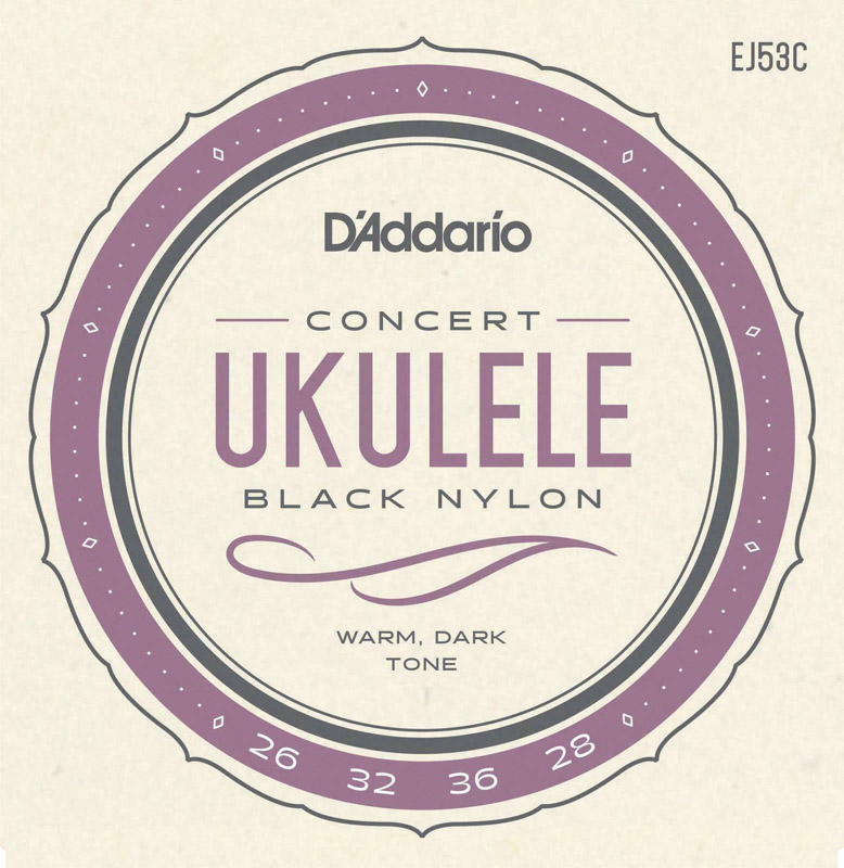 Струни для укулеле D'Addario EJ53C Black Nylon Concert Ukulele Strings 26/28