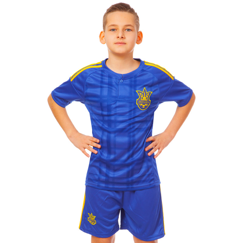Форма футбольна дитяча SP-Sport УКРАЇНА CO-3900-UKR-16 XL зростання 155-165 Синій