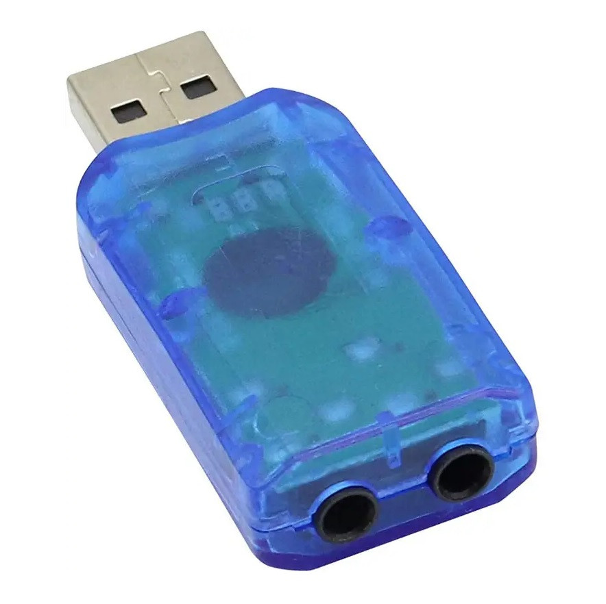 Звукова карта RIAS 3D Sound card зовнішня USB 5.1 Blue (3_01122)