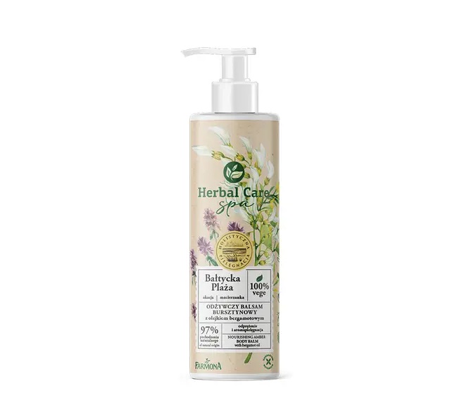 Поживний бурштиновий бальзам для тіла з олією бергамоту Farmona Herbal Care Spa 400 мл