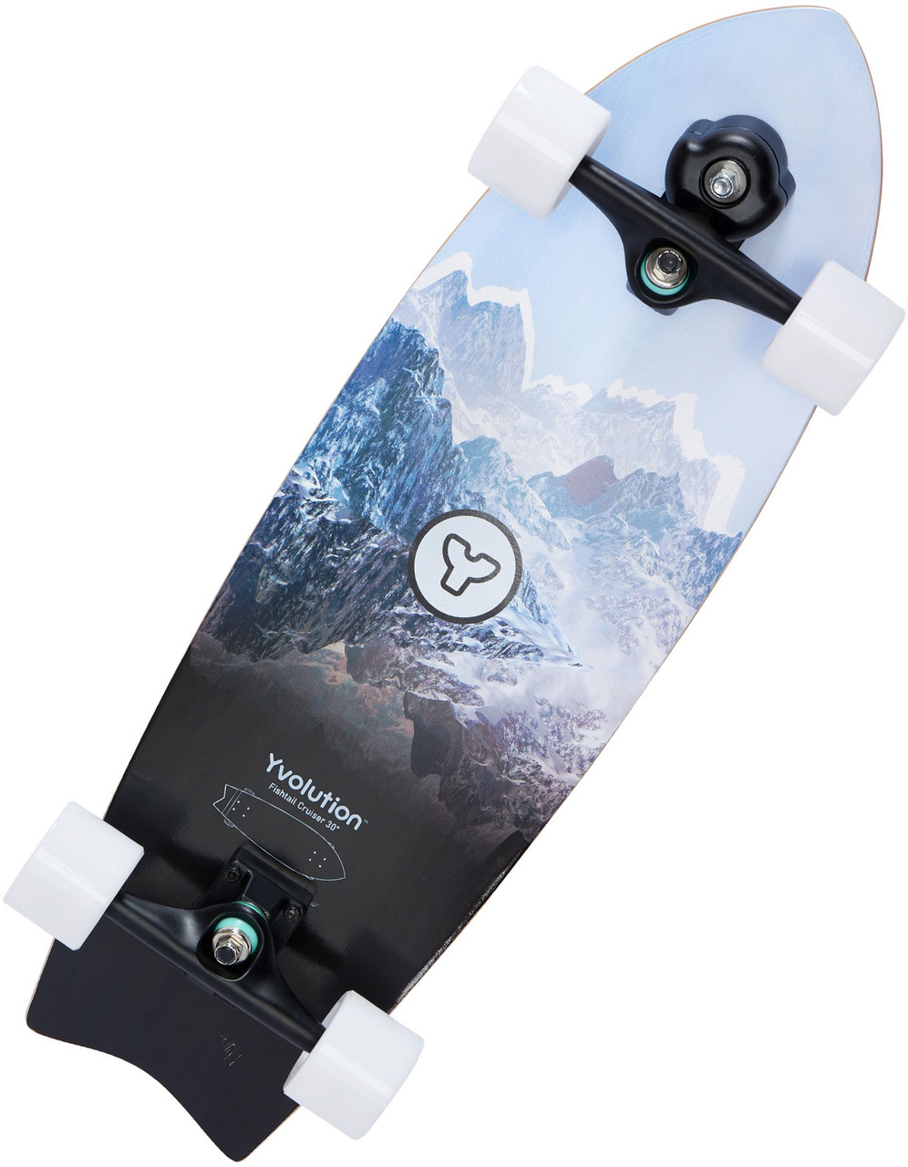 Скейтборд для детей Fishtail Cruiser Yvolution 76 см синий