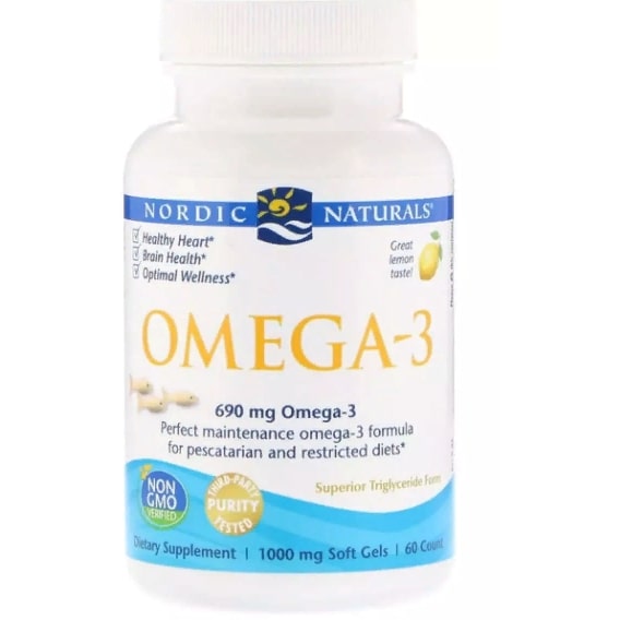 Омега 3 Nordic Naturals Omega-3 1000 mg 60 Soft gels Lemon NOR41760