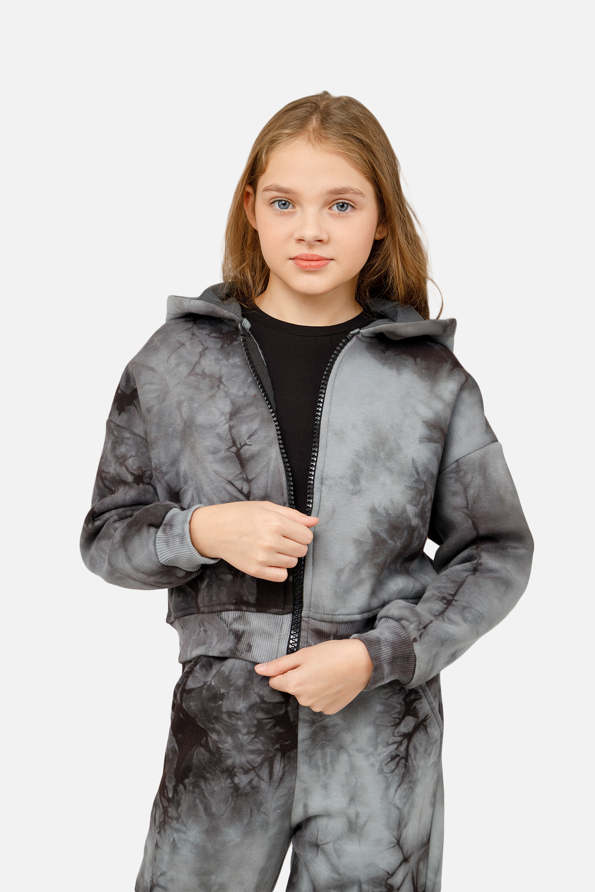 Толстовка для девочки Viollen Girl kids 140 см Темно-серый ЦБ-00261980 (SKT001025414)