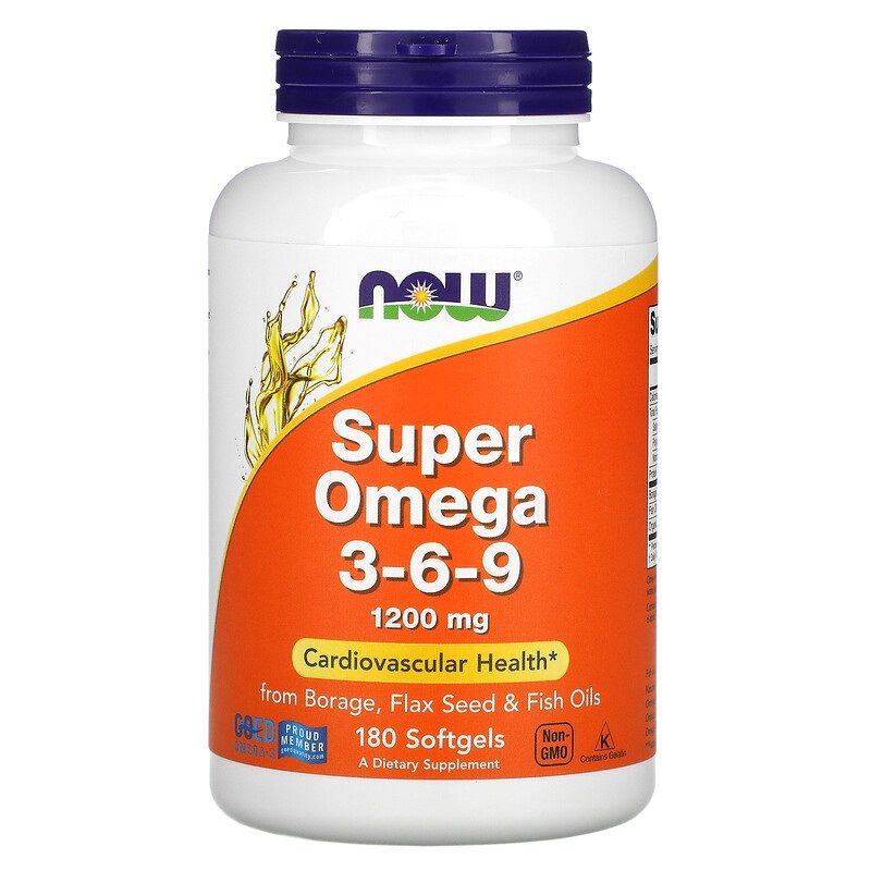 Омега 3-6-9 NOW Foods Super Omega 3-6-9 1200 mg 180 Softgels