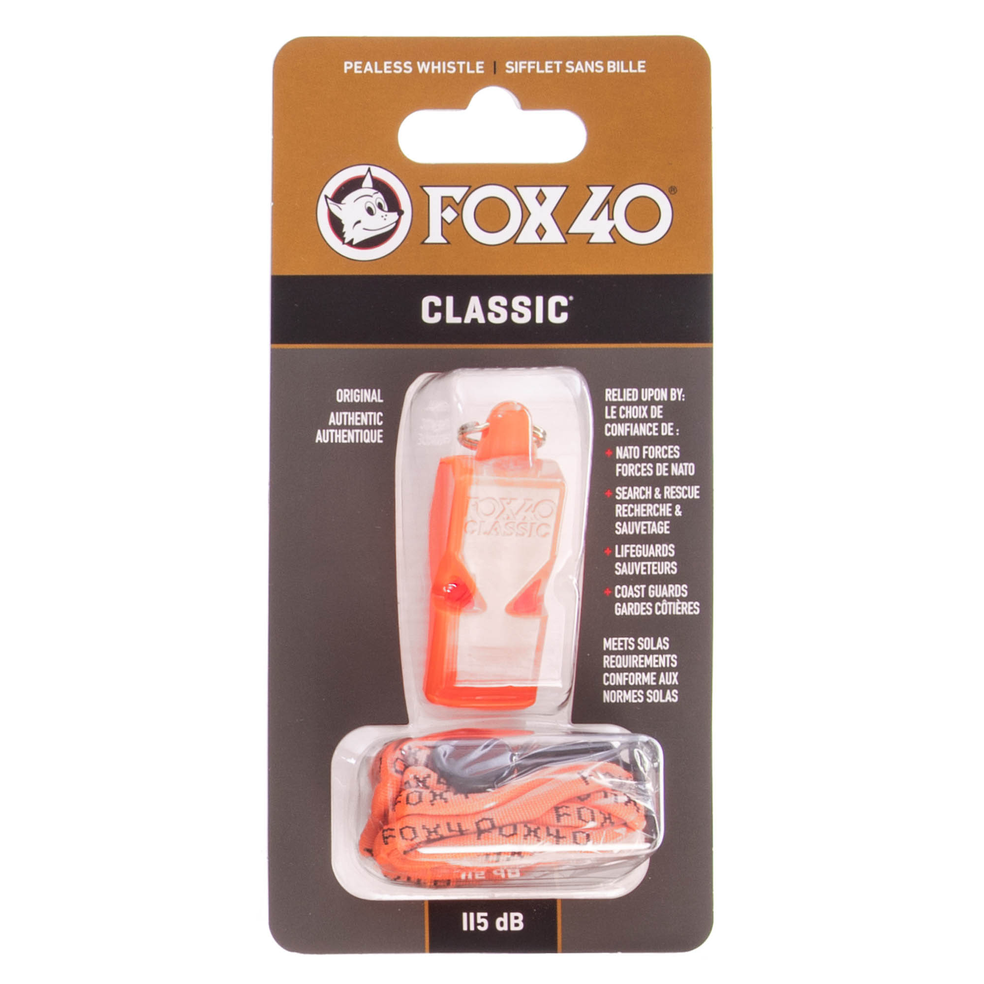 Свисток судейский пластиковый FOX40-CLASSIC Оранжевый