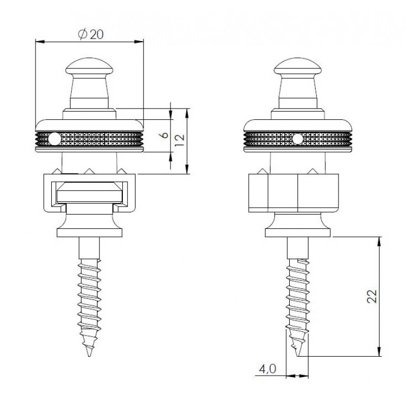 Стреплоки для ремня Schaller 1446 Security Locks Black