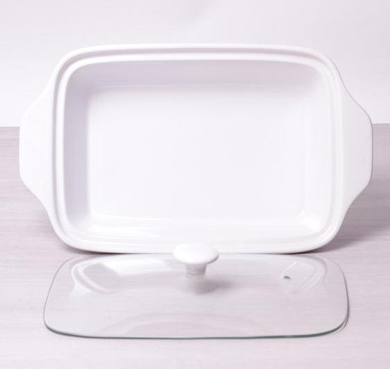 Мармит Kamille Food Warmer керамический 2,4л d 33 см с подогревом KM-6403 прямоугольный