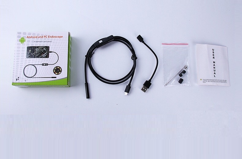 Цифровой Эндоскоп Камера ZCF камера толщиною 5,5 мм micro USB/Type-C с подсветкой с кабелем 2 м (5101827451)