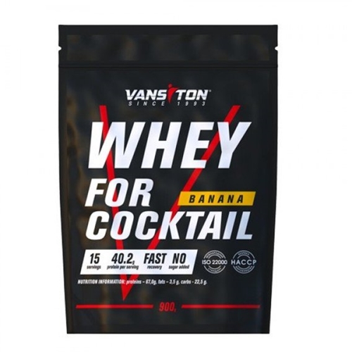 Протеин Vansiton Whey For Coctail 900 g /15 servings/ Banana