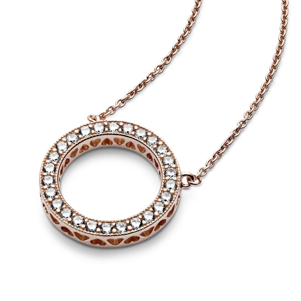 Ожерелье No Brand Сияющий круг 580515CZ 45 см (2556803720)