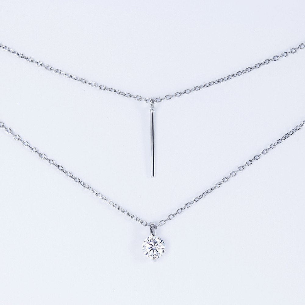 Колье серебрянное INFINI родированное kl2cr-49