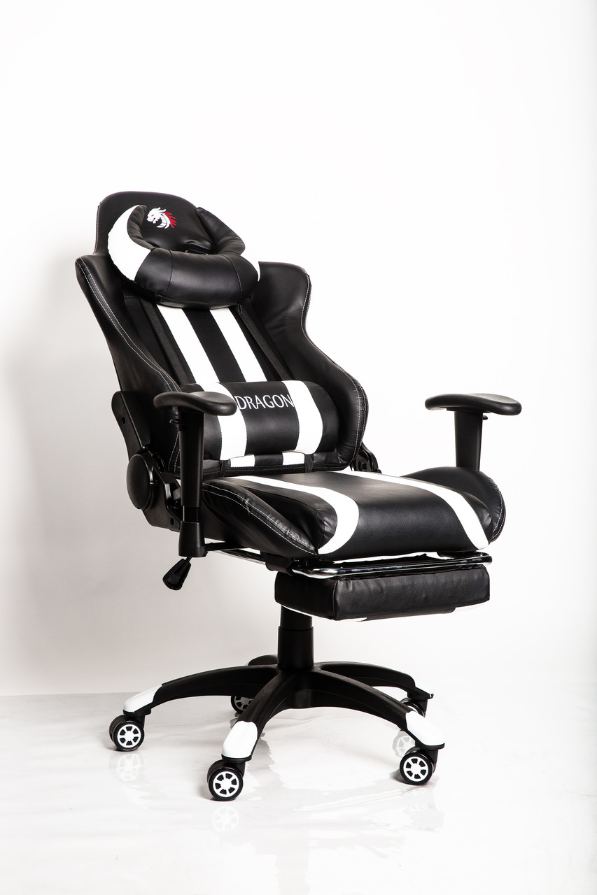 Комп'ютерне крісло для геймерів ZANO DRAGON WHITE