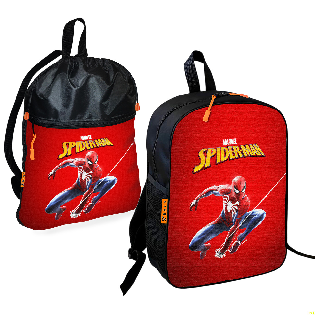 Шкільний рюкзак зі сумкою для взуття Spider-Man, Оксфорд PU, 36×27 см, 2 шт