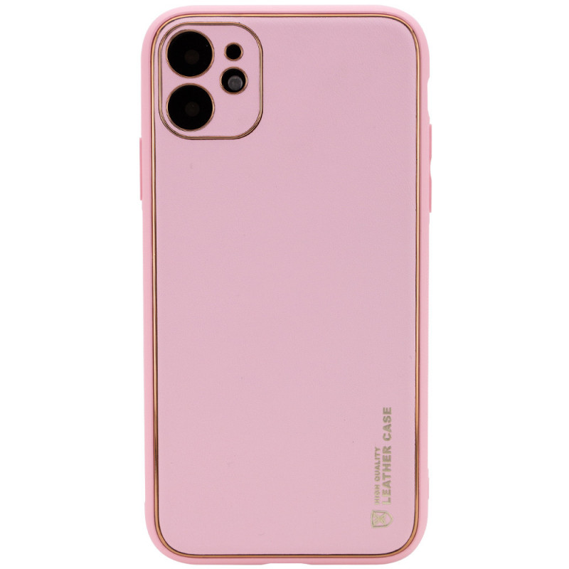 Кожаный Чехол Xshield для Apple iPhone 12 (6.1) (Розовый / Pink) 1068005