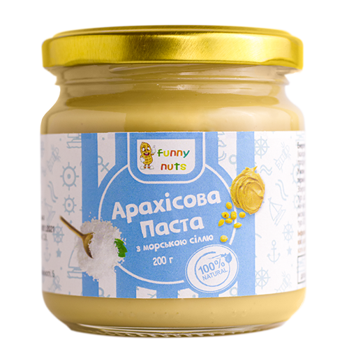 Арахисовая паста Funny Nuts с морской солью 200 г (1486080435)