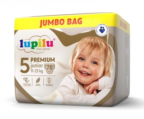 Подгузники Lupilu Premium JUMBO BAG Junior 5 11-23 кг 78 шт