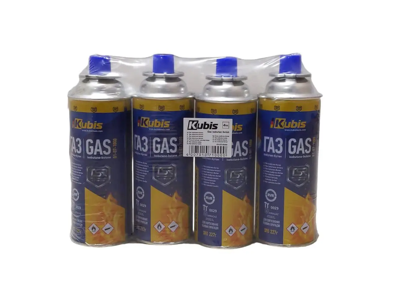 Газовый баллон Kubis 10 шт изобутан-бутан-пропан 227 г