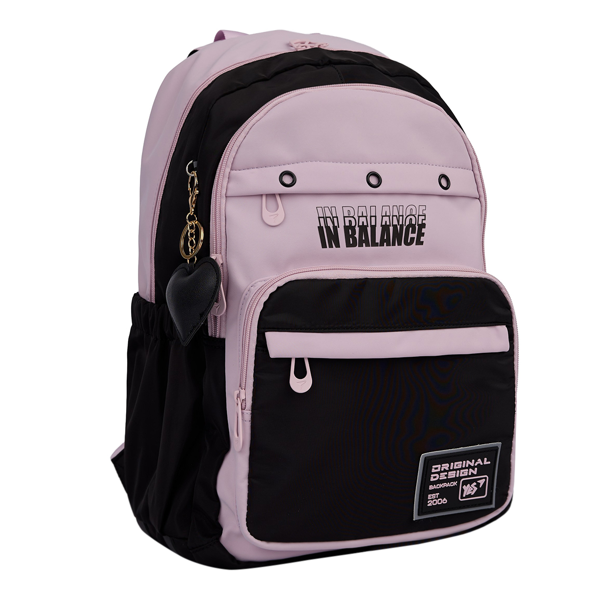 Рюкзак школьный YES TS-47 In Balance 45,5х31,5х15,5 см Черно-розовый (559915)
