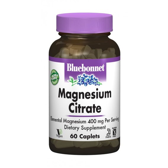 Микроэлемент Магний Bluebonnet Nutrition Magnesium Citrate 60 Caps