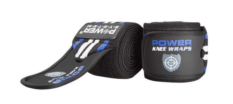Бинты на колени Power System Knee Wraps PS-3700 Black-Blue