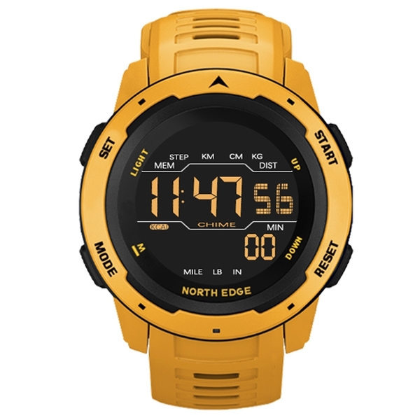 Мужские спортивные часы North Edge Mars 5BAR Желтый (38f36475)