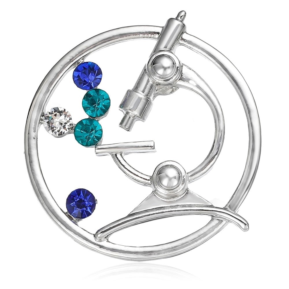 Значок BROCHE Микроскоп серебристый BRGV112967