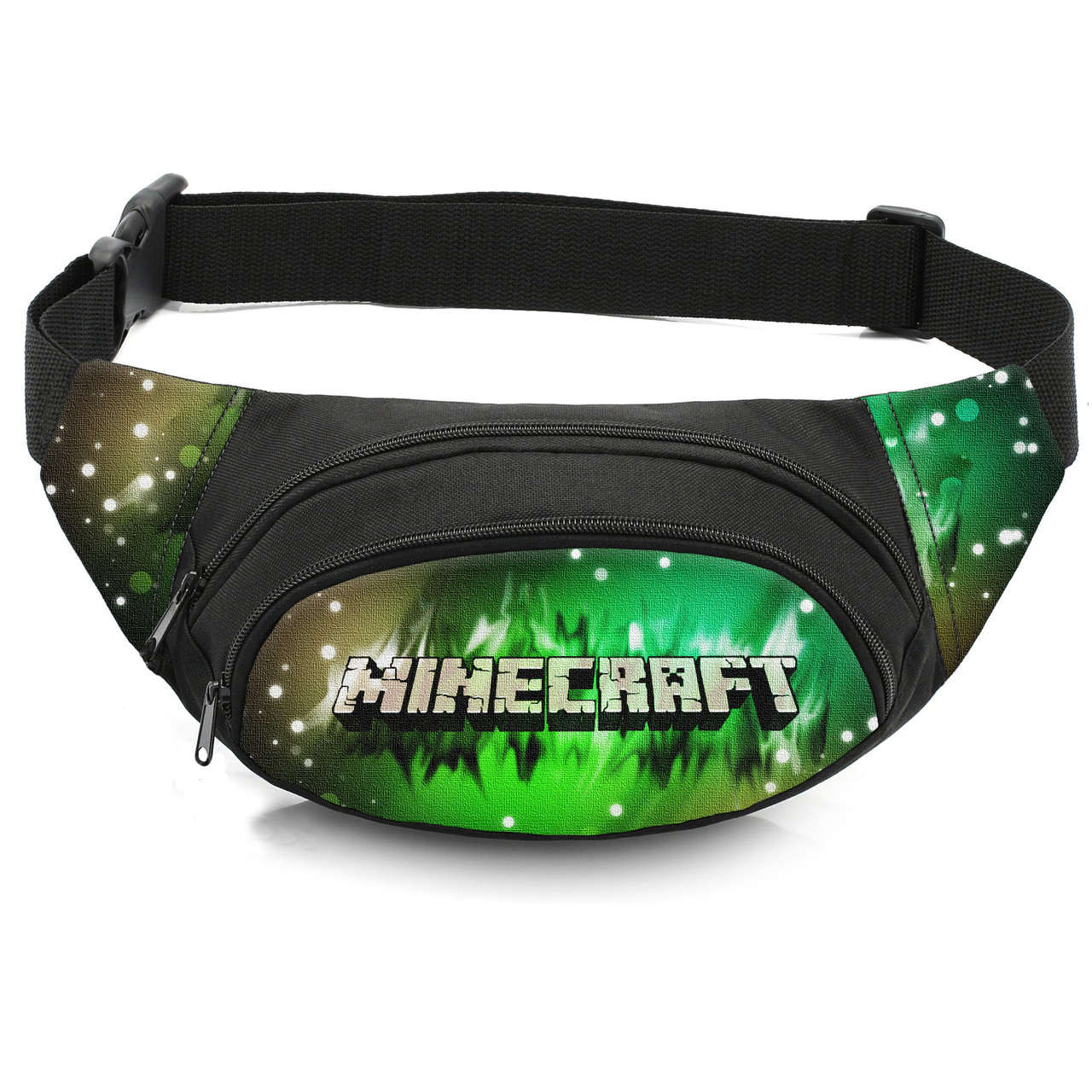 Дитяча бананка Minecraft, чорна, 32x8x13 см, водостійка тканина Oxford