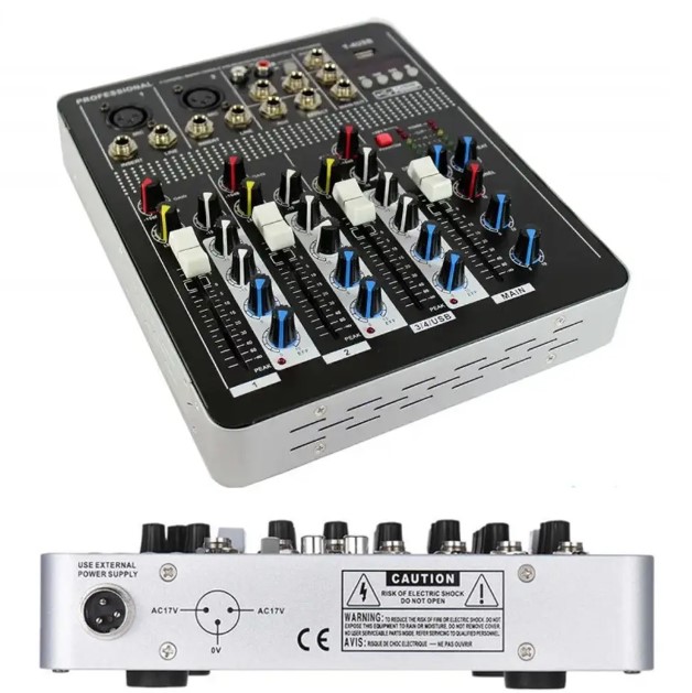 Аудио микшер No Brand Yamaha Mixer BT4000 MP3/USB/Bluetooth 4 канала (1756375387)