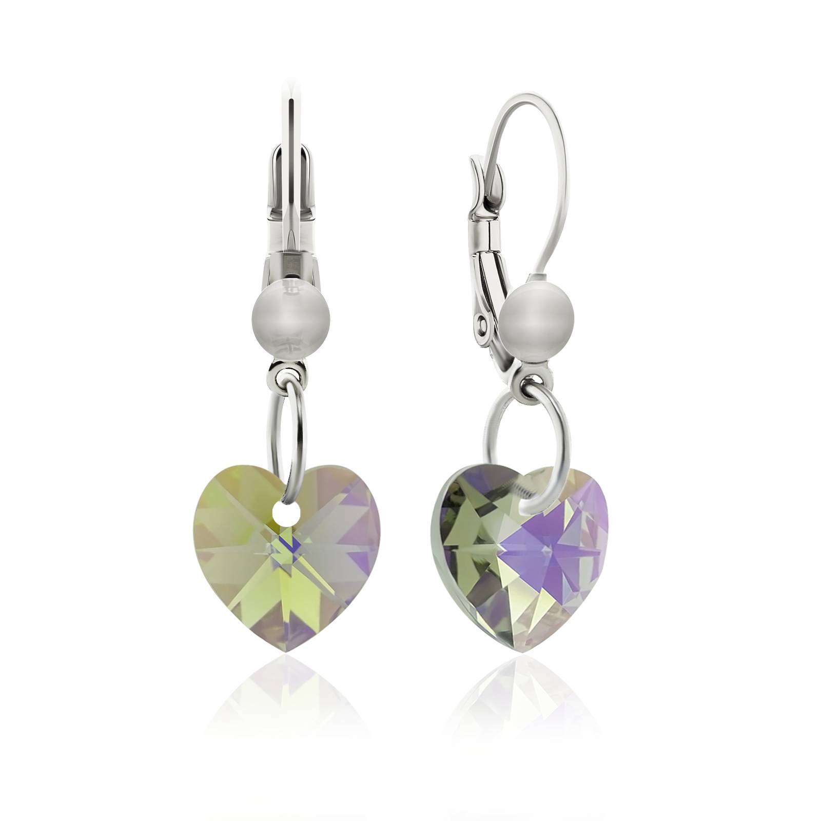 Сережки KOBI Heart Small 10*10 мм зі Swarovski (7440-0129-204-32)
