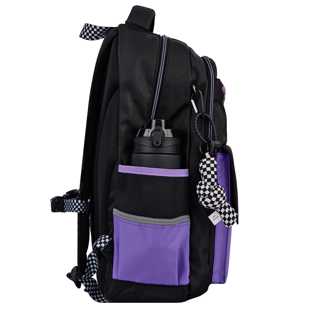 Рюкзак школьный YES TS-48 Purple Hearts 45х31x15 см Черно-фиолетовый (559923)