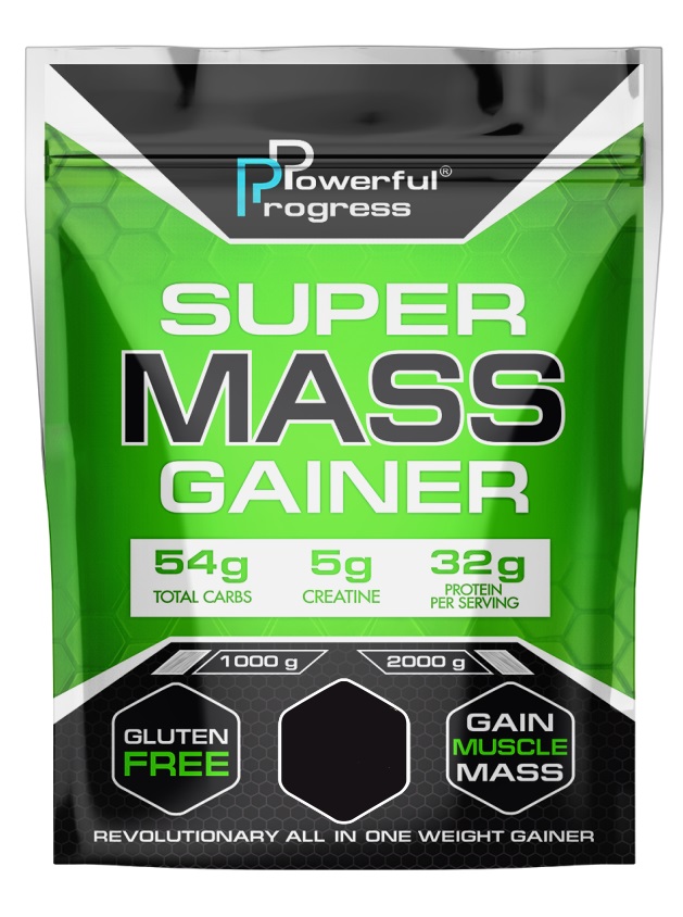 Гейнер Powerful Progress Super Mass Gainer 1000 g /10 servings/ Strawberry