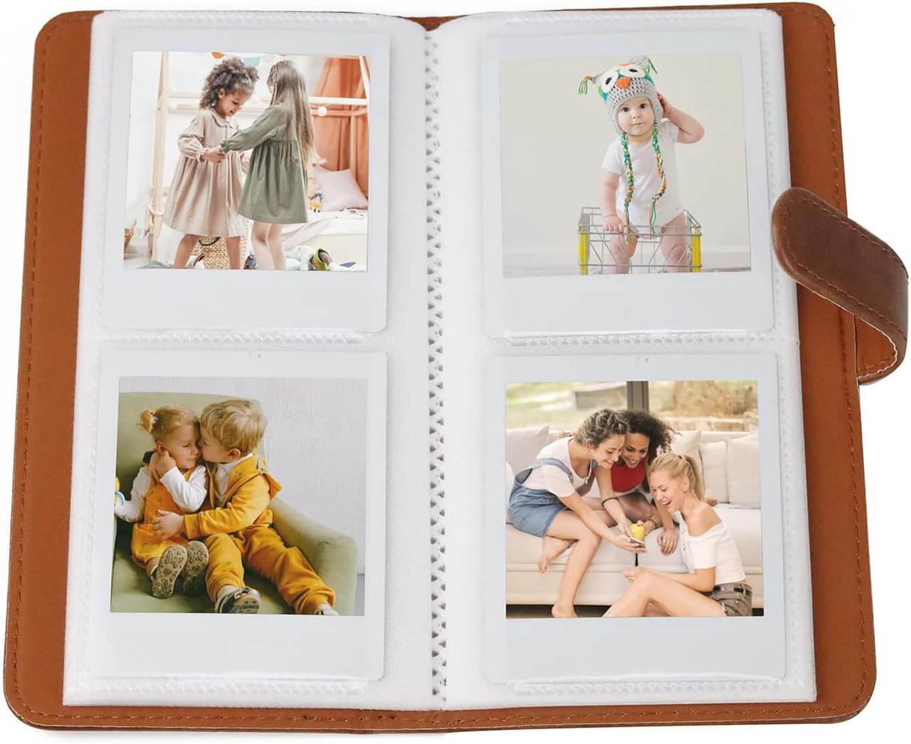 Фотоальбом коричневый для Instax Square 80 фото и Чехол для Fujifilm Instax Square SQ1 Прозрачный (2331236954)