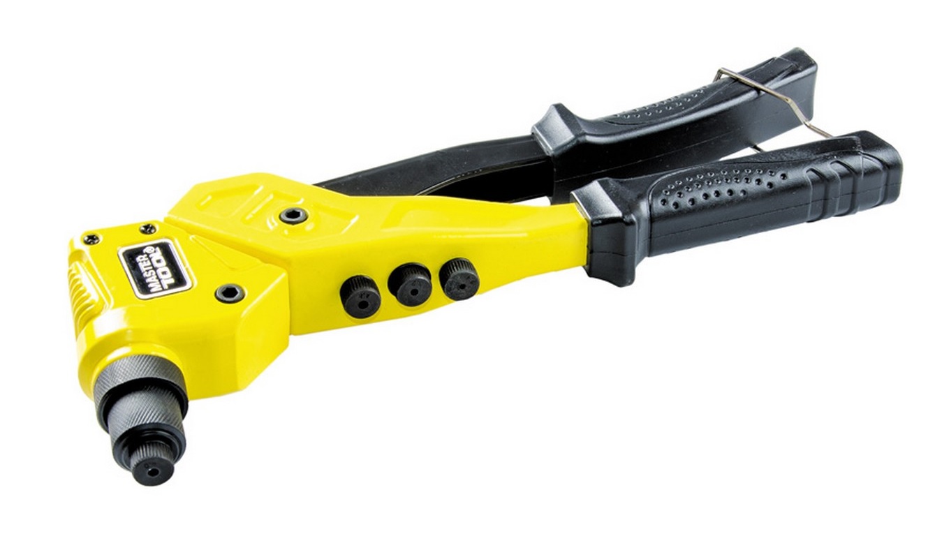Пистолет для заклепок поворотный MASTERTOOL ПРОФИ 280 мм CrMo Black and Yellow (21-0702)