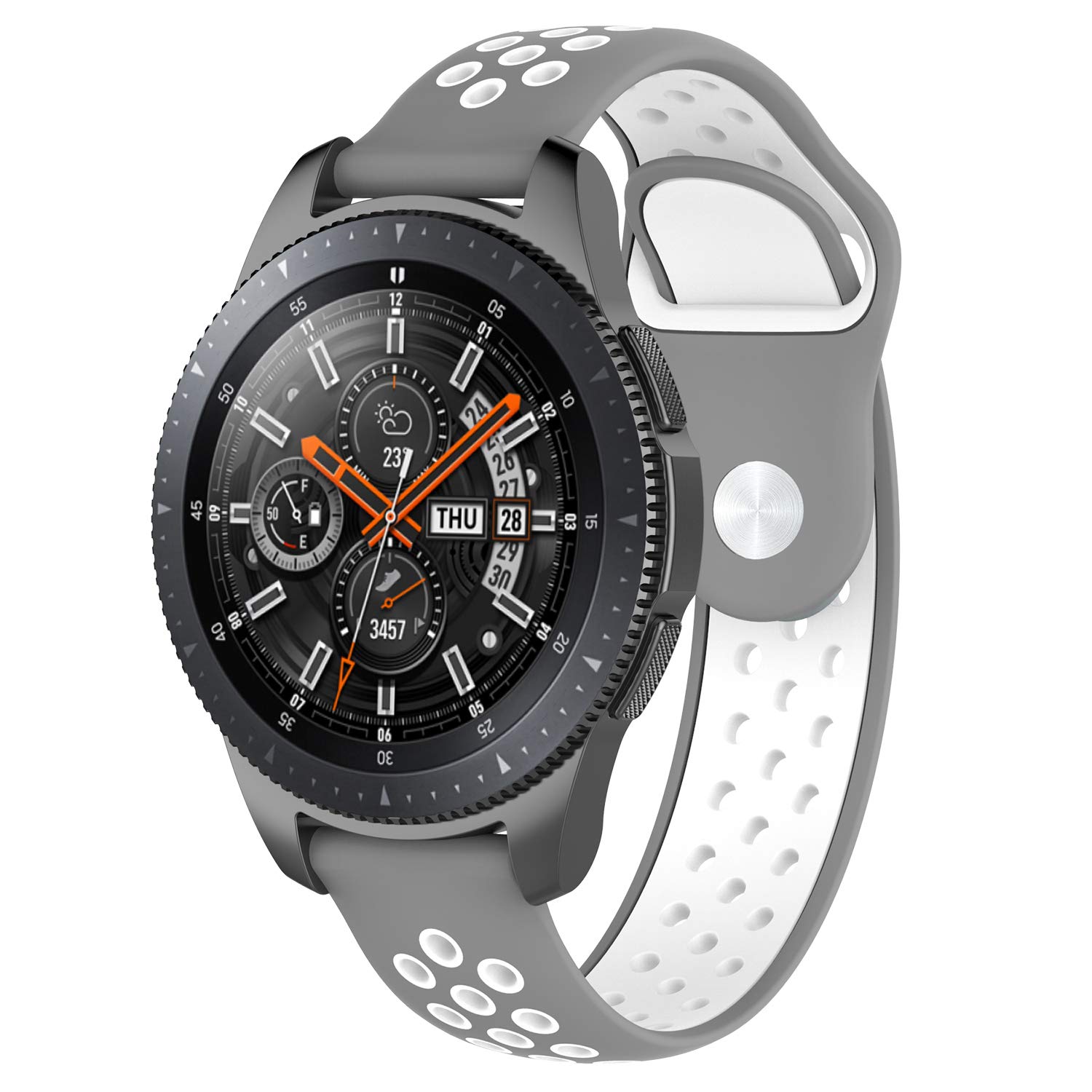 Ремешок BeWatch sport-style для Samsung Galaxy Watch 46 мм Серо-Белый (1020142)