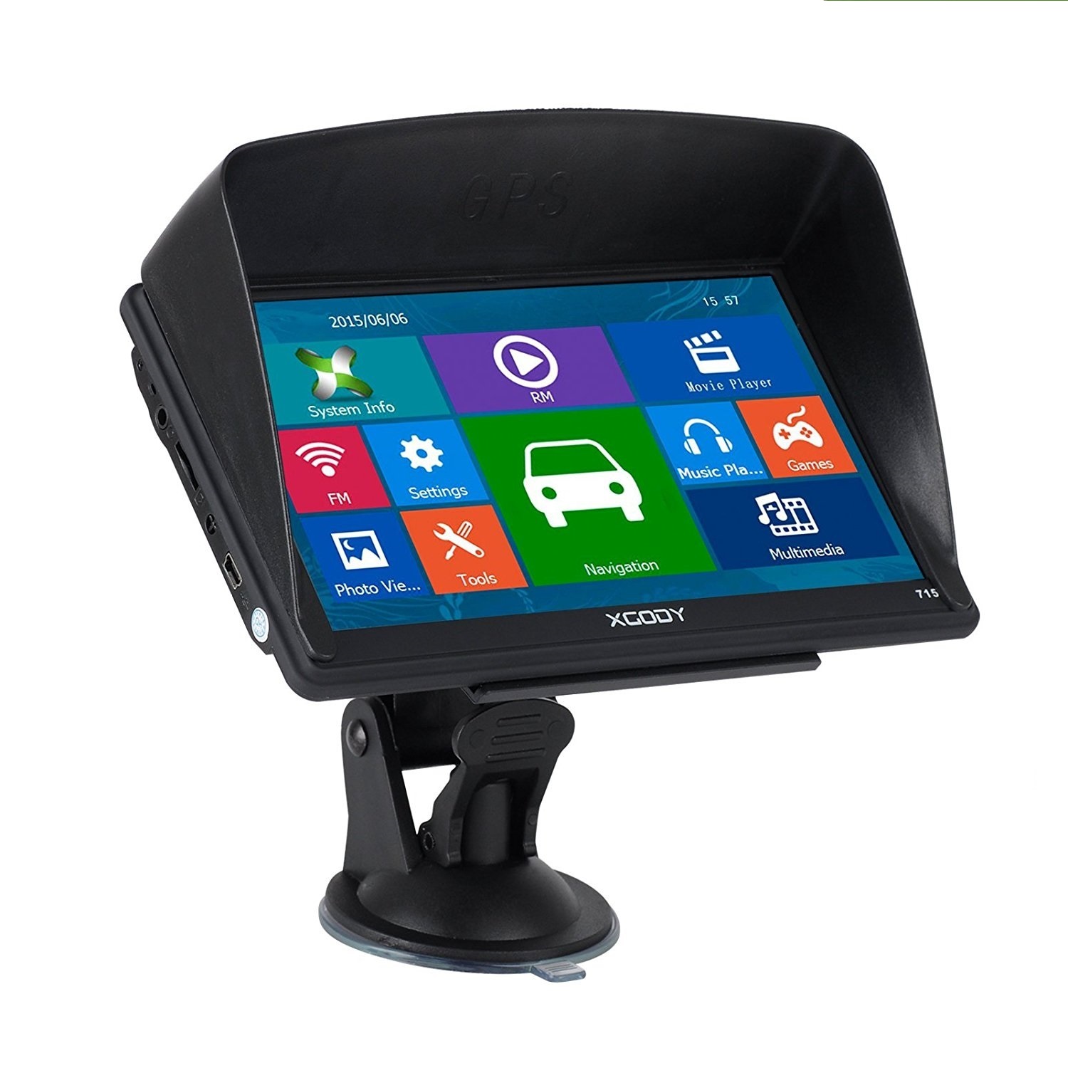 GPS-навигатор Xgody 715 Truck GPS 256 МБ 8 ГБ Black