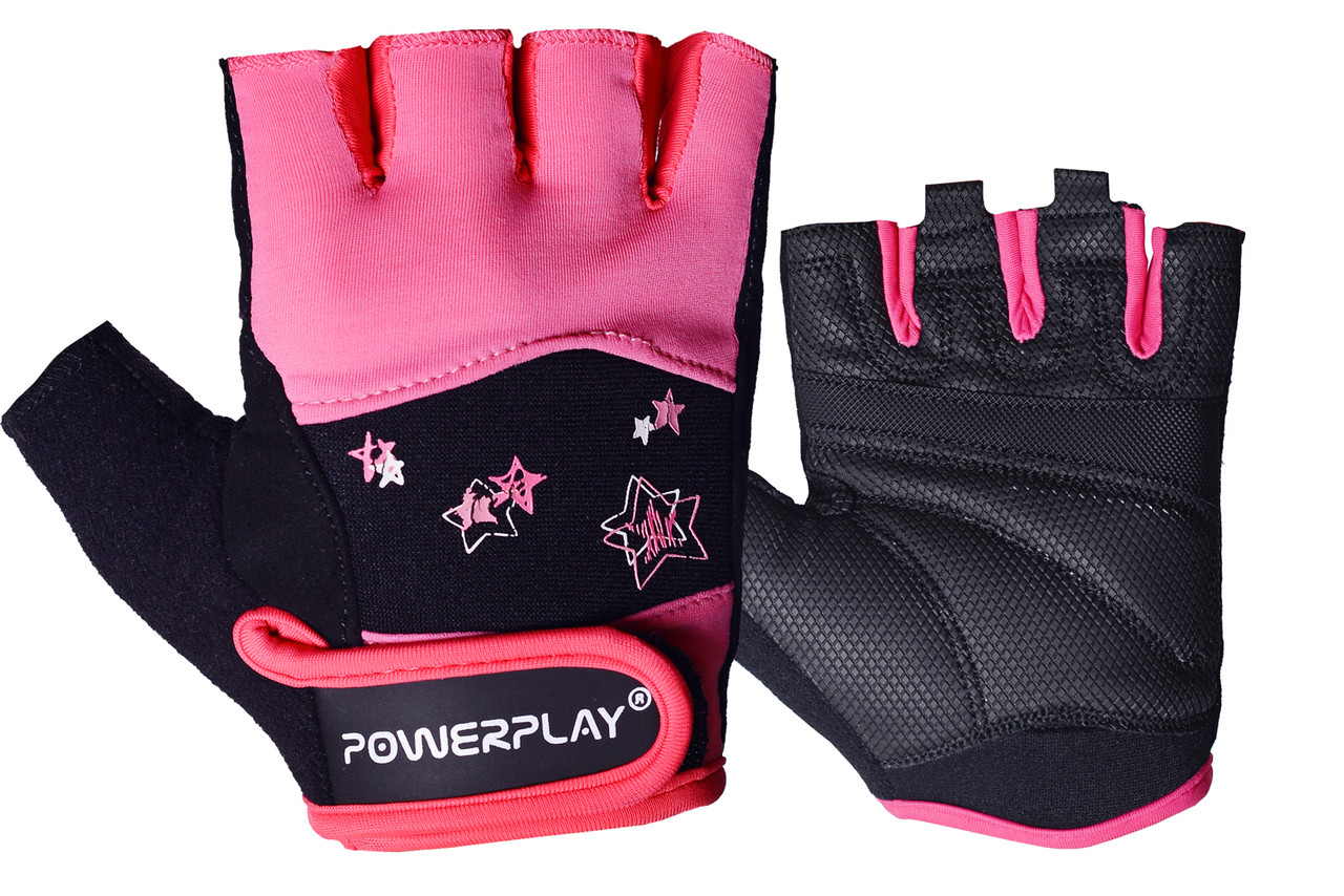 Рукавички для фітнесу PowerPlay 3492 M Чорно-рожеві (PP_3492_M_Pink)