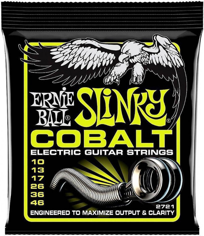 Струни для електрогітари 6 шт Ernie Ball 2721 Cobalt Slinky Electric Guitar Strings 10/46