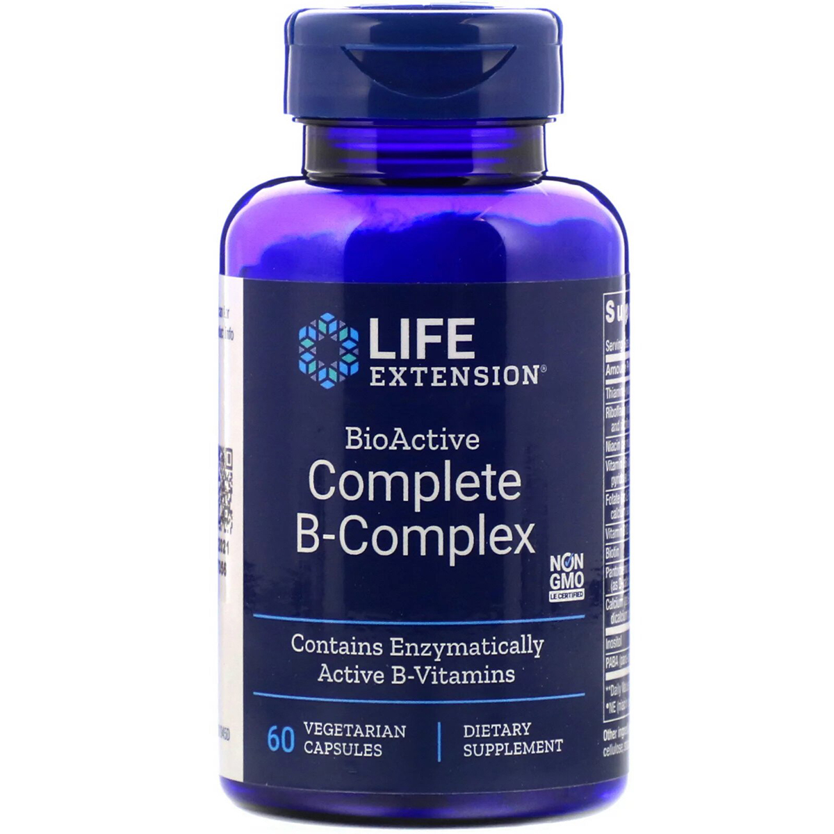 Комплекс витаминов группы В Life Extension BioActive Complete B-Complex 60 вегетарианских капсул (LEX19456)