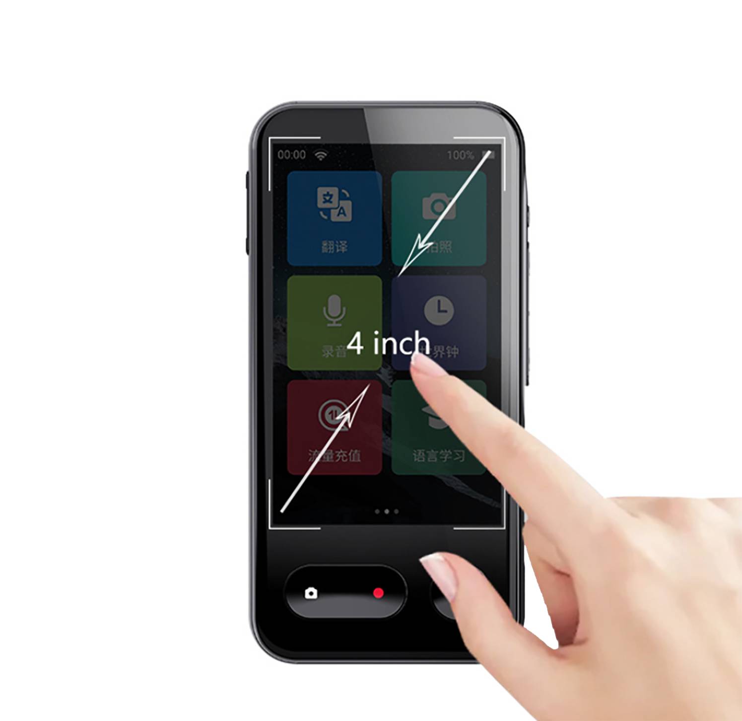 Голосовой электронный переводчик SUNROZ RX-T7 Translator Черный (SUN9358)