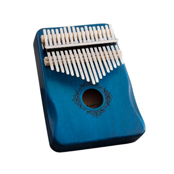 Музыкальный инструмент Kalimba K-28s4u32 на 17 язычков Синий с узором