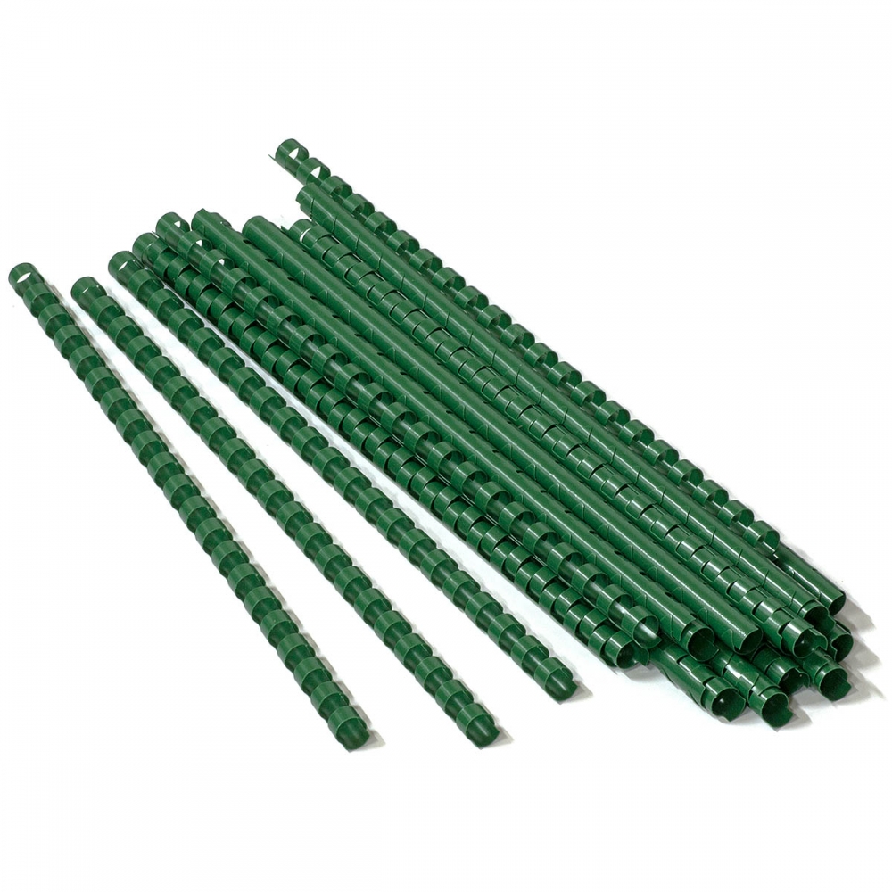 Пружины пластиковые для переплета Agent А4 50 шт 25 мм Зеленые (8888821250055)