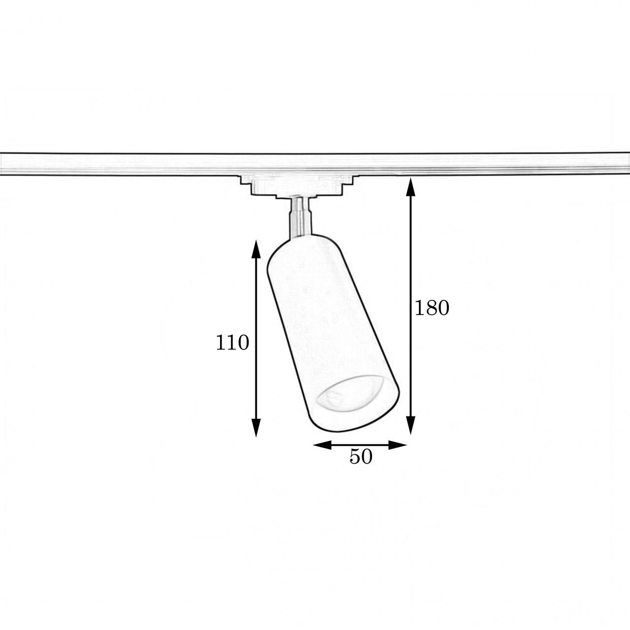Светильник трековый под лампу Е27 MSK Electric Tube NT 1105-1 BN бронза